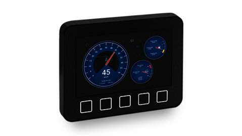 CAN display with 5 inch and J1939 support