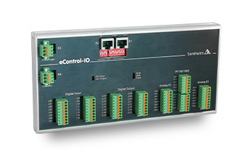 IO module eControl-IO with 16 digital inputs and outputs each